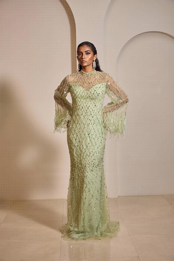 Luxury Pastle Green Grown