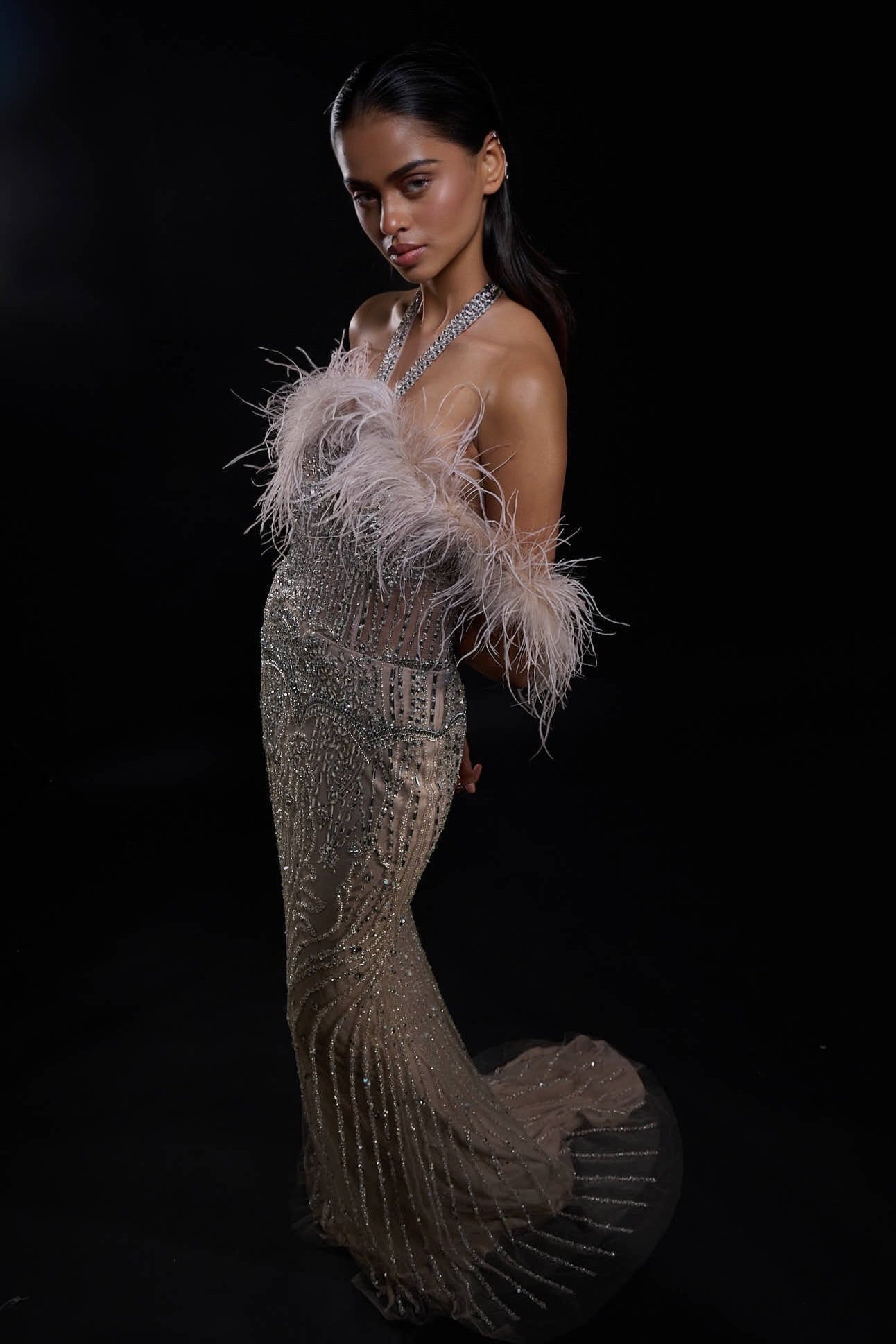 Queen Wrapped in Gold Orstrich