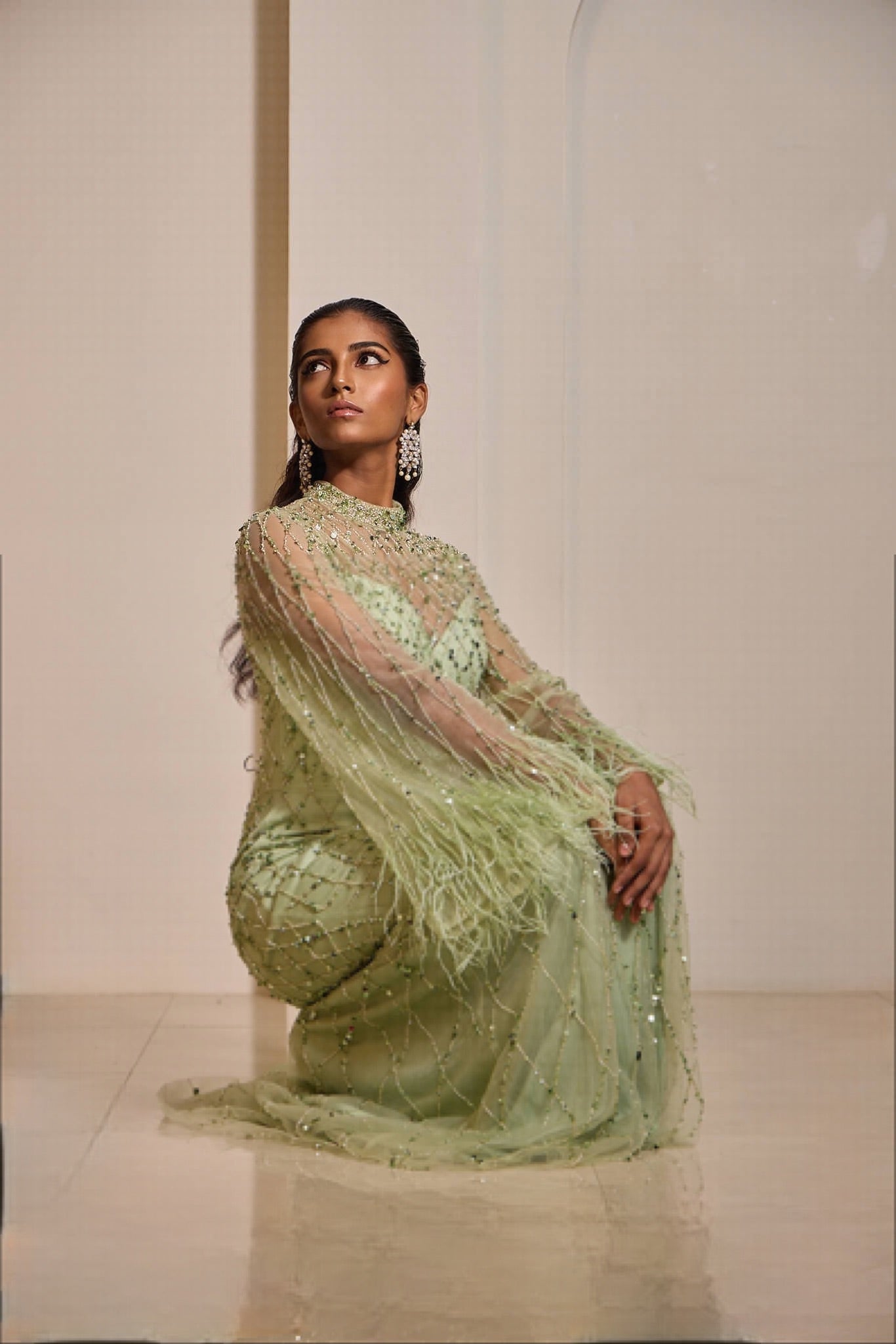 Luxury Pastle Green Grown